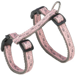 Alternative view of Harnais avec laisse, 27-45 cm/13 mm, 1,20 m, gris/rose
