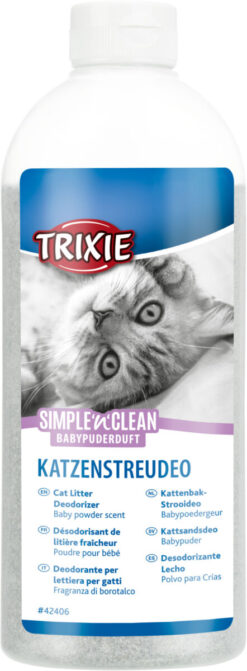 Fresh'n'Easy désodorisant de litière, poudre bébé, 750 g