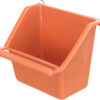 Mangeoire avec support métal, en plastique, 130ml/8×7cm
