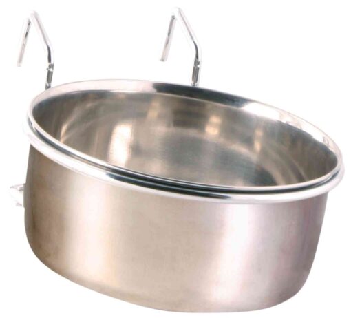 Edelstahlnapf mit Halter ø12cm, 0.6l