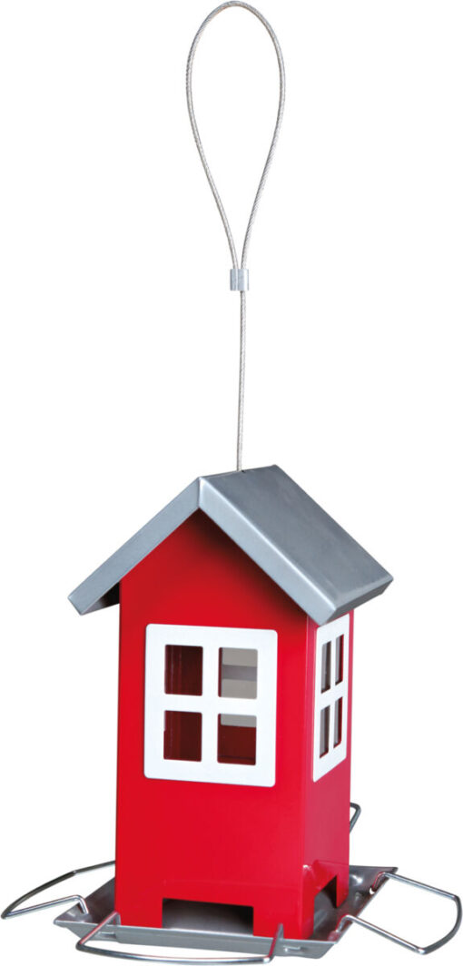 Futterhaus, Metall, 1.000ml, rot 20cm