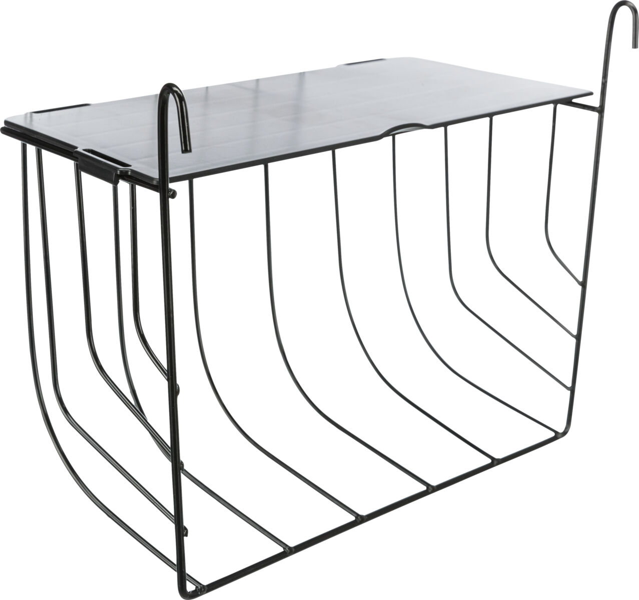 Râtelier à foin à accrocher, couvercle, en métal, 25×18 25×18×12cm, s Râtelier à foin à accrocher, couvercle, en métal, 25×18 25×18×12cm, s