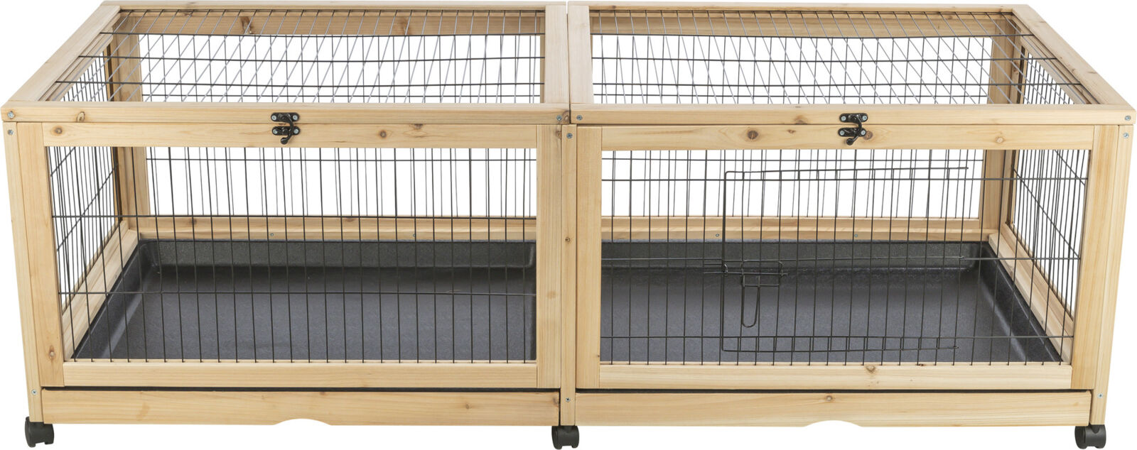 Indoor Gehege, Meerschw./Kaninchen, Holz/Metall 150×50×60cm Indoor Gehege, Meerschw./Kaninchen, Holz/Metall 150×50×60cm