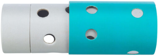 Snack & Food Roll, en carton, ø 6×11 cm/ø 7×14 cm grau/türkis