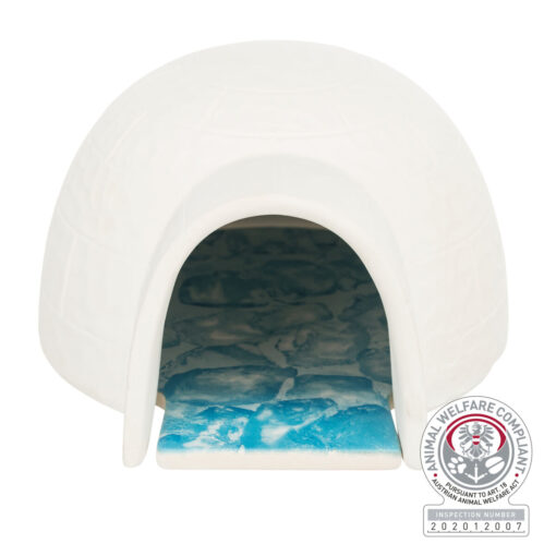 Iglu mit Kühlplatte, Mäuse/Hamster, Keramik, 13×9×15cm,