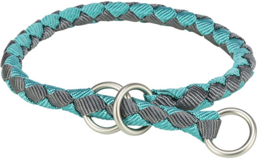 Cavo collier semi-étrangleur, aqua/gris graphite S-M: 35-41cm/ø 12 mm