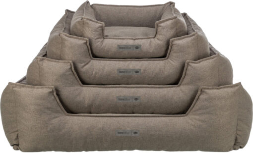 Bett Liano, eckig, taupe 80×65cm