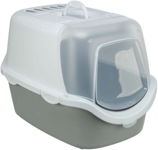 Bac à litière Vico Open Top, av. couvercle, gris clair/blanc 40×40×56cm