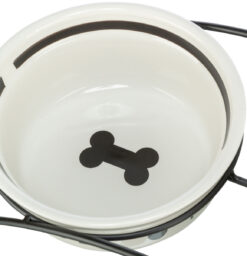 Napf Food", Keramik, weiss/schwarz