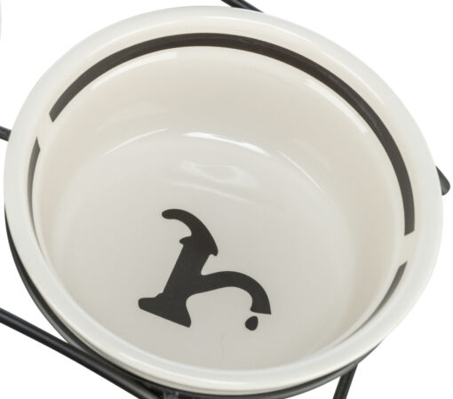 Napf Water", Keramik, weiss/schwarz 0,6 l/ø15cm