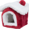 Xmas Abri douillet, cochons d'Inde, 29×24×31cm, rouge/blanc