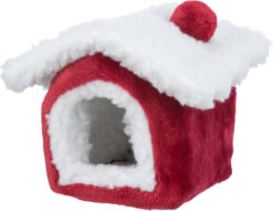 Xmas Abri douillet, cochons d'Inde, 29×24×31cm, rouge/blanc
