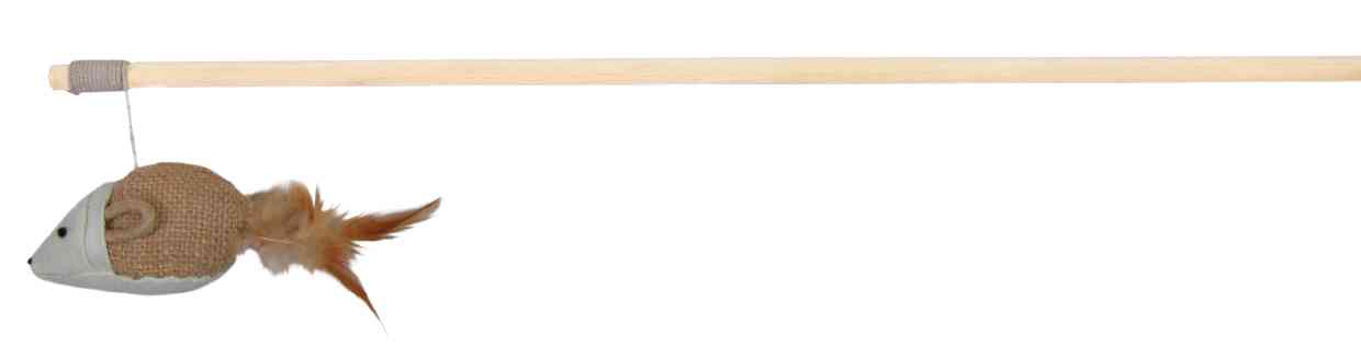 Spielangel Maus mit Federn 50 cm Spielangel Maus mit Federn 50 cm