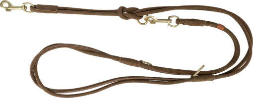 Laisse Pure V, couture ronde, cuir, S: 2 m/10 mm, brun
