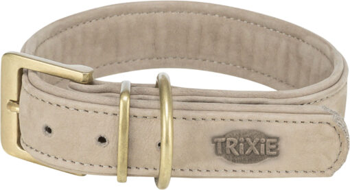 Pure collier, cuir, gris clair XS: 25-31cm/25 mm,
