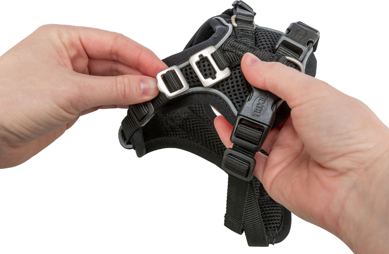 Harnais Premium FlexMesh, coupe large, noir M: 58-80cm/20 mm Harnais Premium FlexMesh, coupe large, noir M: 58-80cm/20 mm