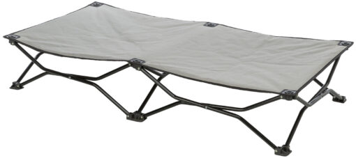 Camping-Bett für Hunde, 120×22×60cm, beige/schwarz