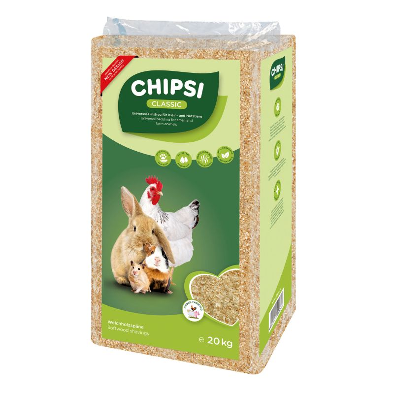 CHIPSI-Classic copeaux de bois litière p. petits animaux 500L/20,0kg CHIPSI-Classic copeaux de bois litière p. petits animaux 500L/20,0kg