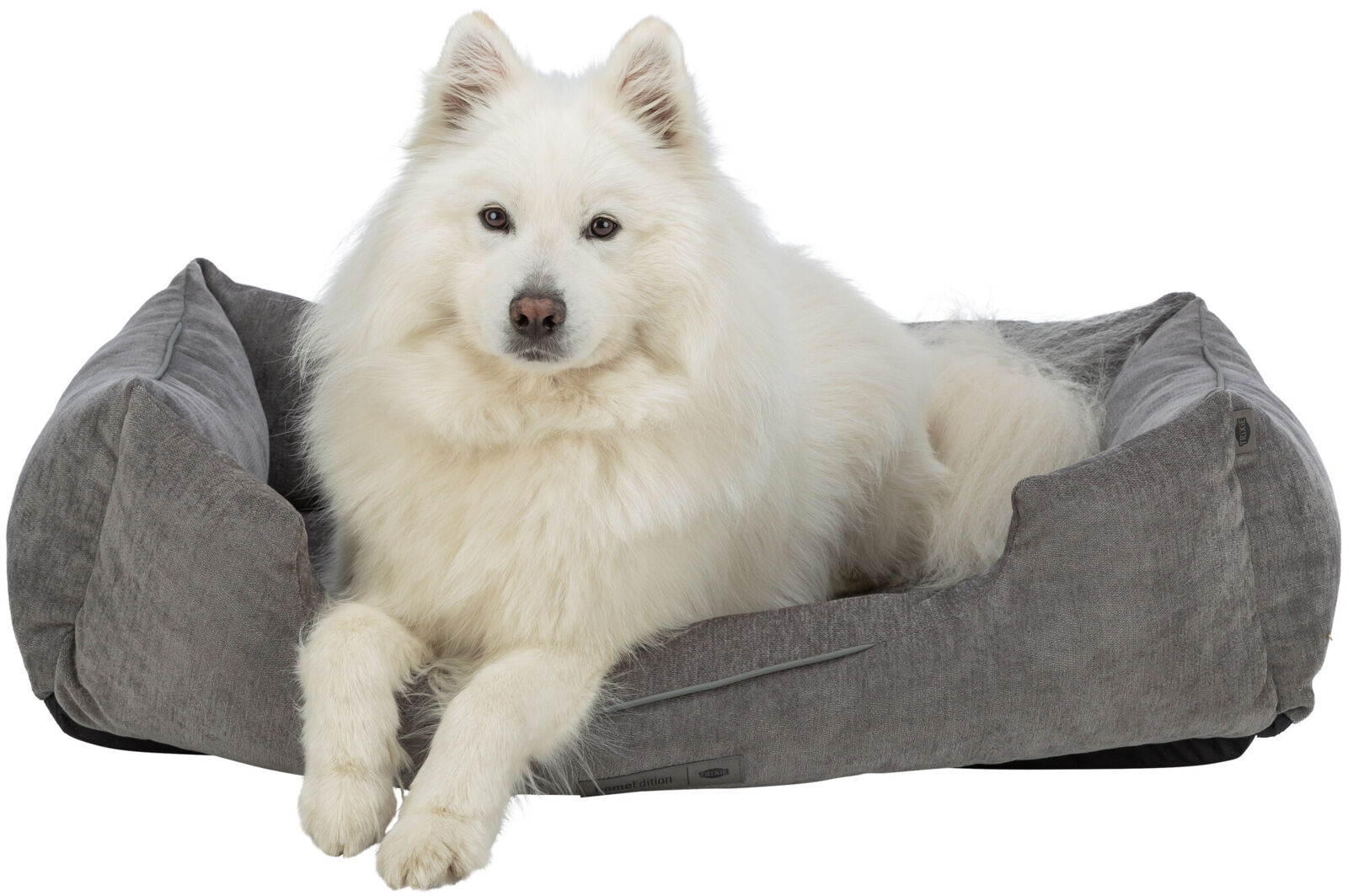 Lit Vital Lennox, chenille, carré, gris 60×50cm Lit Vital Lennox, chenille, carré, gris 60×50cm