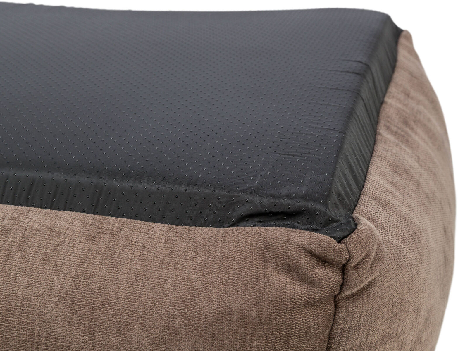 Lit Vital Lennox, chenille, carré, 100×70cm, brun Lit Vital Lennox, chenille, carré, 100×70cm, brun