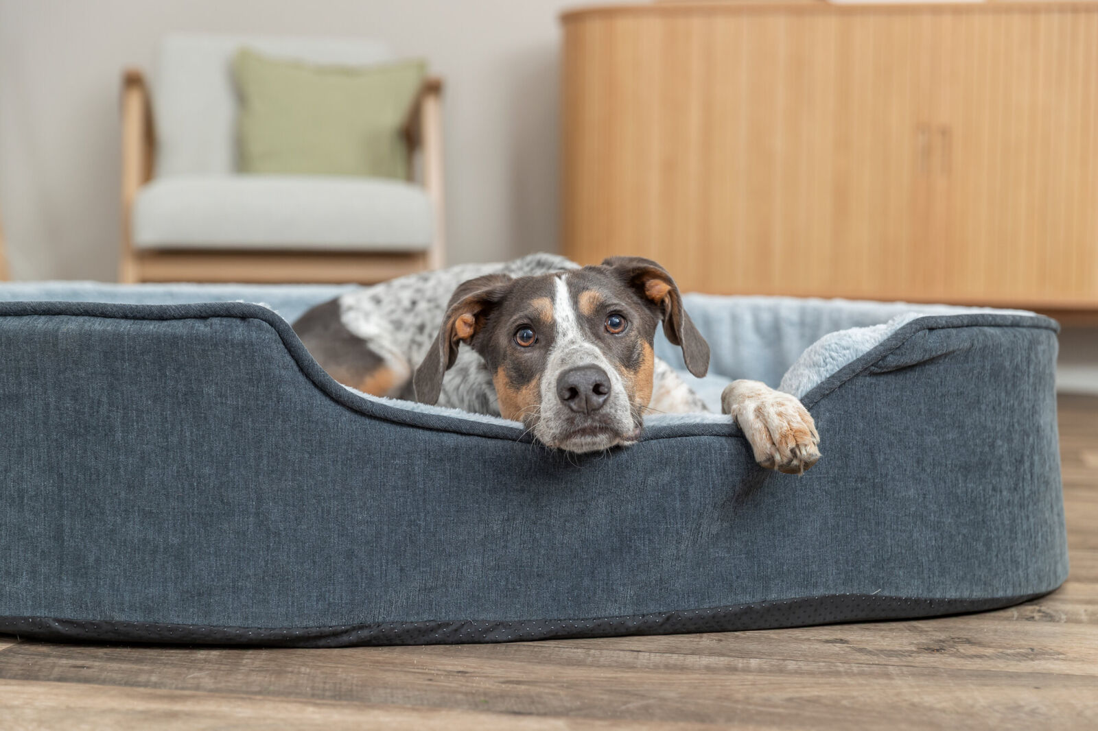 Vital lit Lino Soft, ovale, gris/gris clair 110×92cm Vital lit Lino Soft, ovale, gris/gris clair 110×92cm