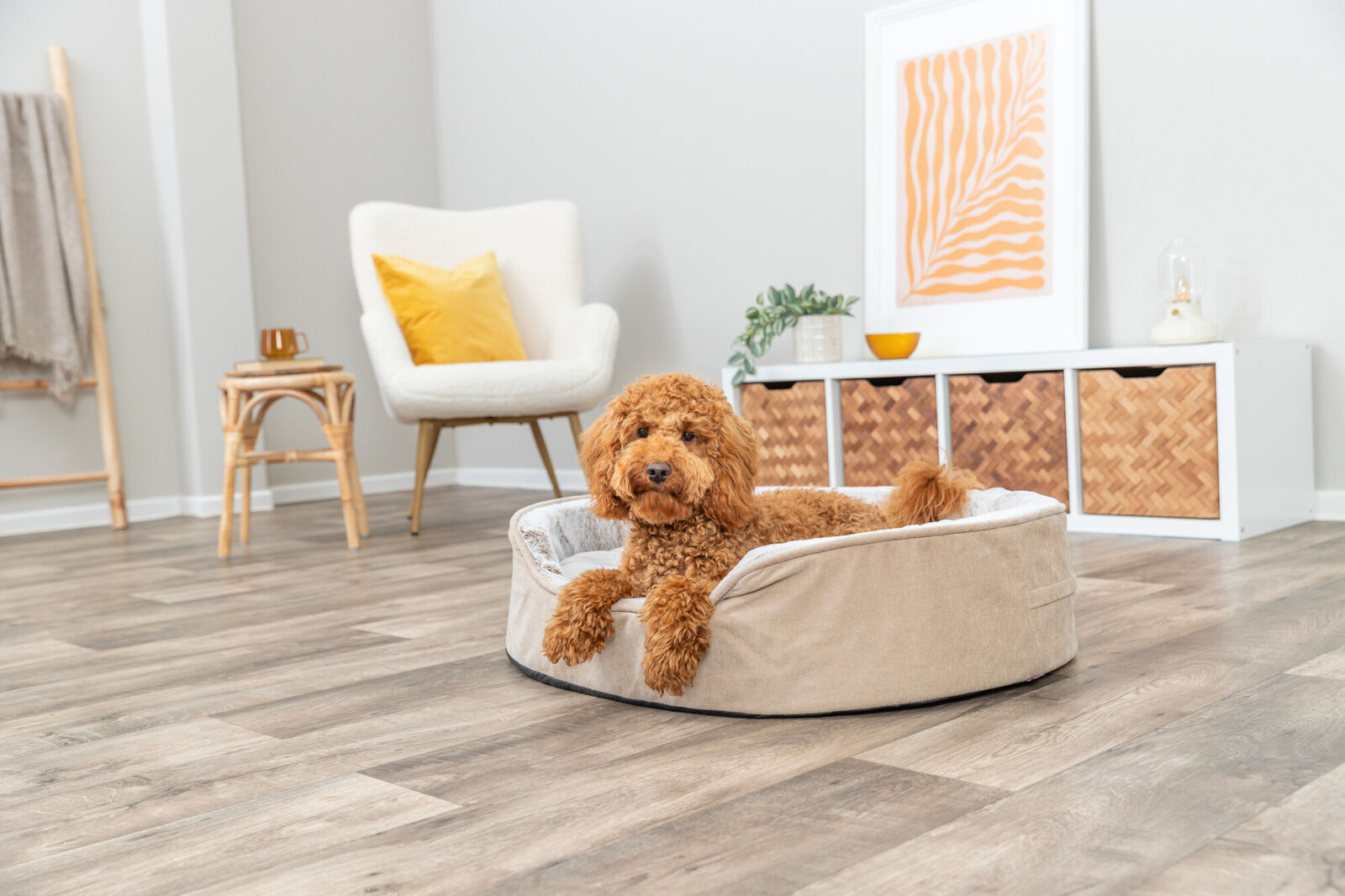 Vital lit Lino Soft, ovale, beige/crème 60×45cm Vital lit Lino Soft, ovale, beige/crème 60×45cm