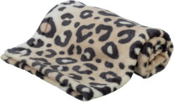 Couverture Leo, peluche soft, 70×50cm, crème