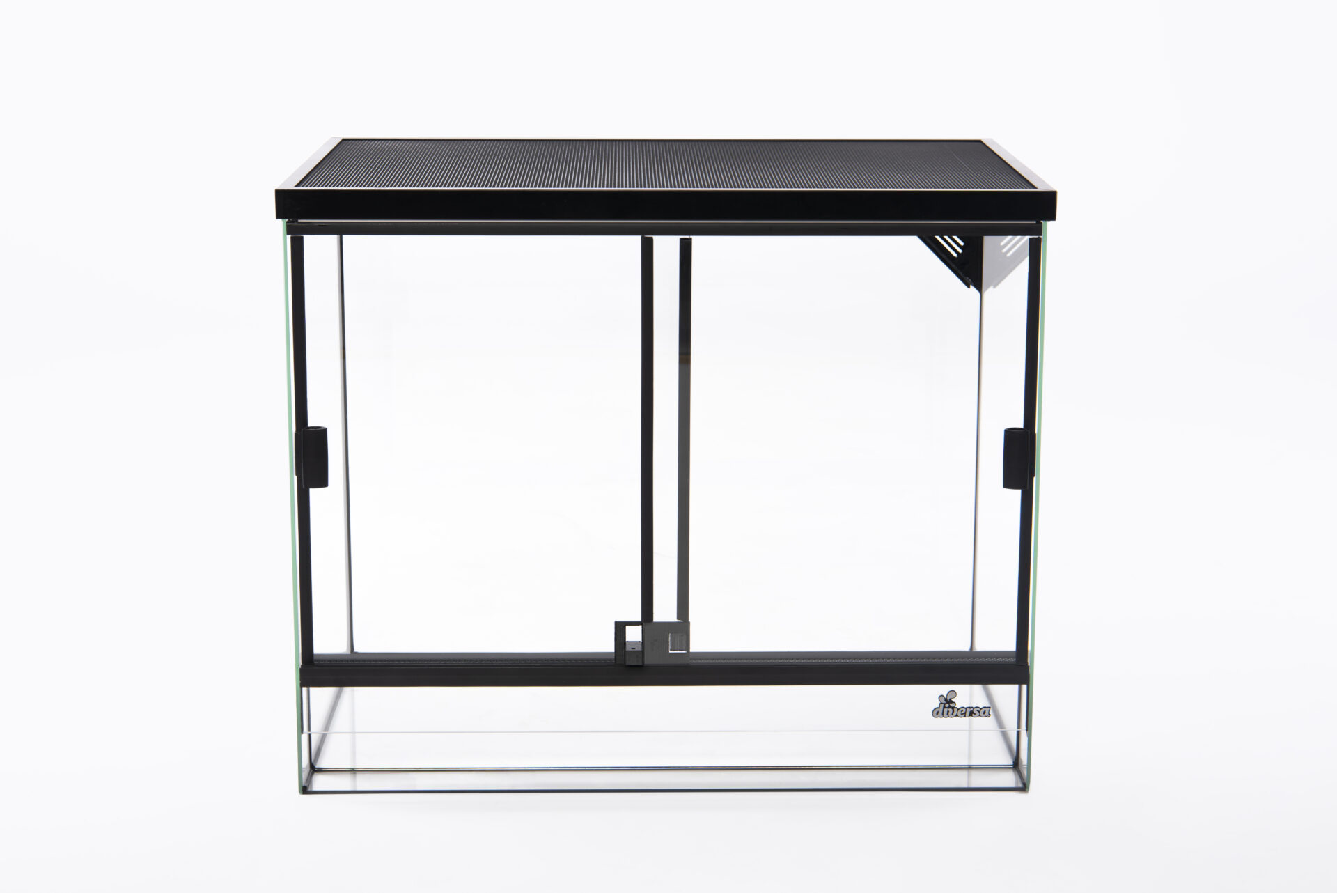 Terrarium mit Schiebetüren, Gitterdeckel schwarz 60x30x40cm/3mm Terrarium mit Schiebetüren, Gitterdeckel schwarz 60x30x40cm/3mm