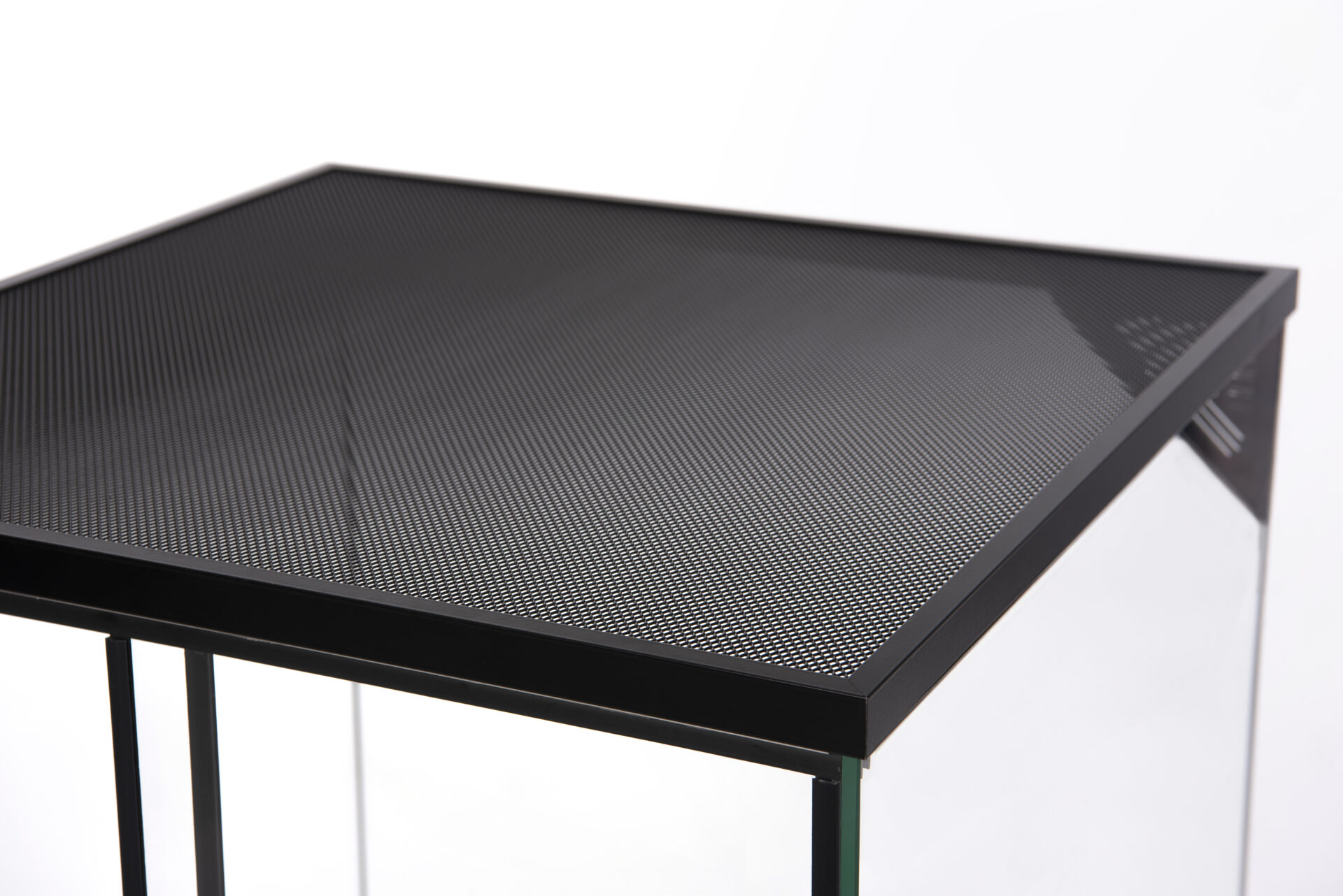 Terrarium mit Schiebetüren, Gitterdeckel schwarz 60x30x40cm/3mm Terrarium mit Schiebetüren, Gitterdeckel schwarz 60x30x40cm/3mm