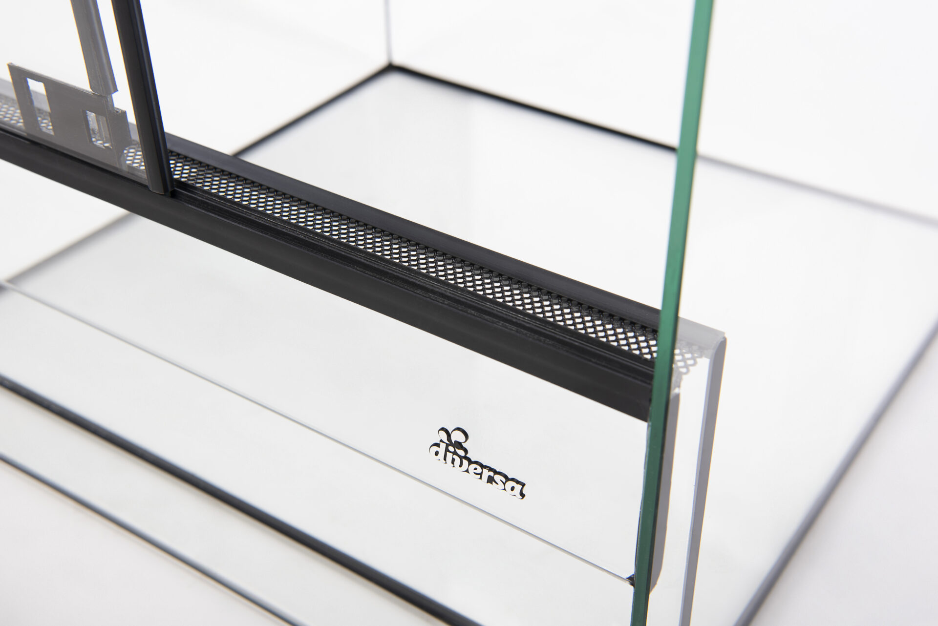 Terrarium mit Schiebetüren, Gitterdeckel schwarz 60x30x40cm/3mm Terrarium mit Schiebetüren, Gitterdeckel schwarz 60x30x40cm/3mm