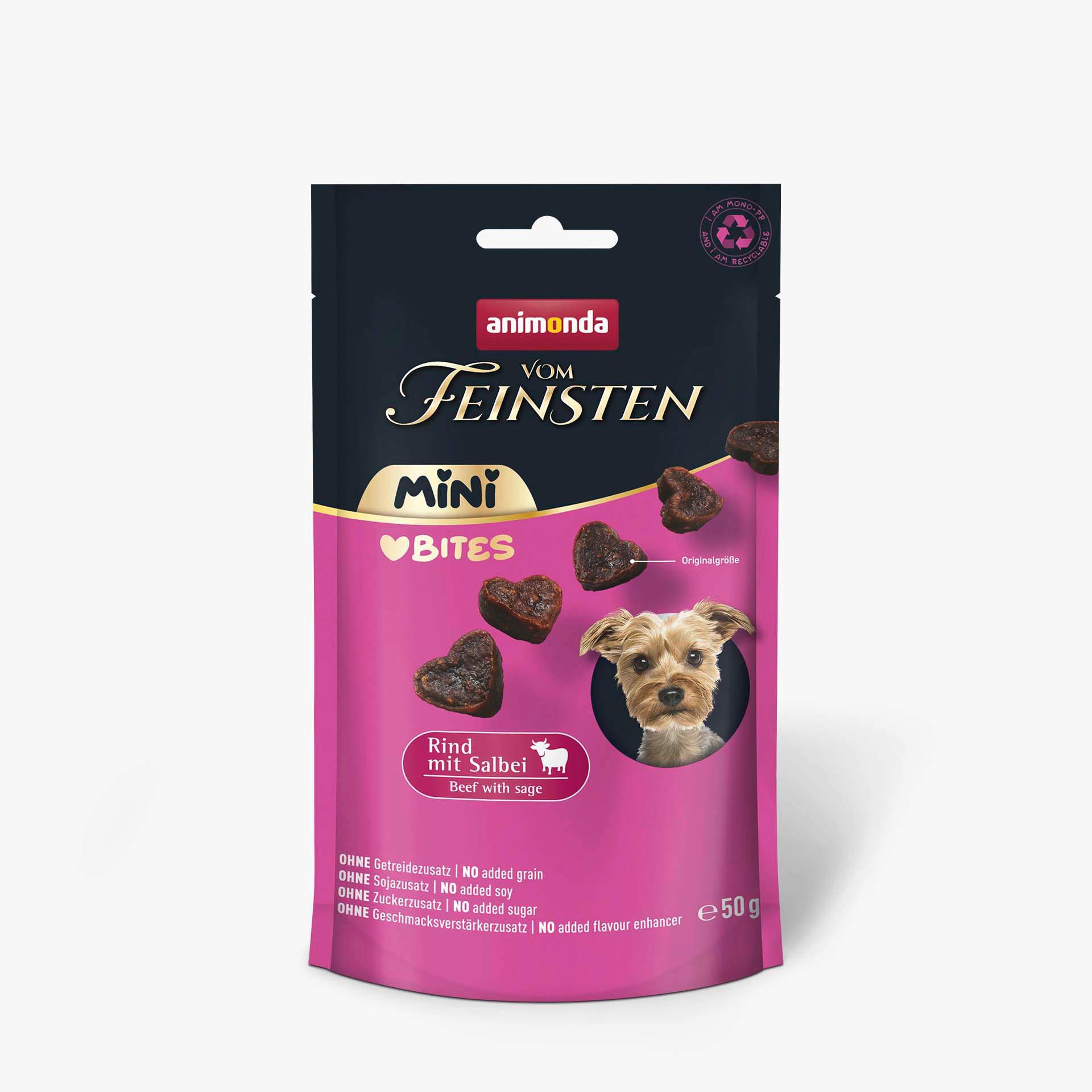 Animonda, Chien, Vom Feinsten Mini Bites boeuf MHD 12/25 50g / VE 10 Animonda, Chien, Vom Feinsten Mini Bites boeuf MHD 12/25 50g / VE 10