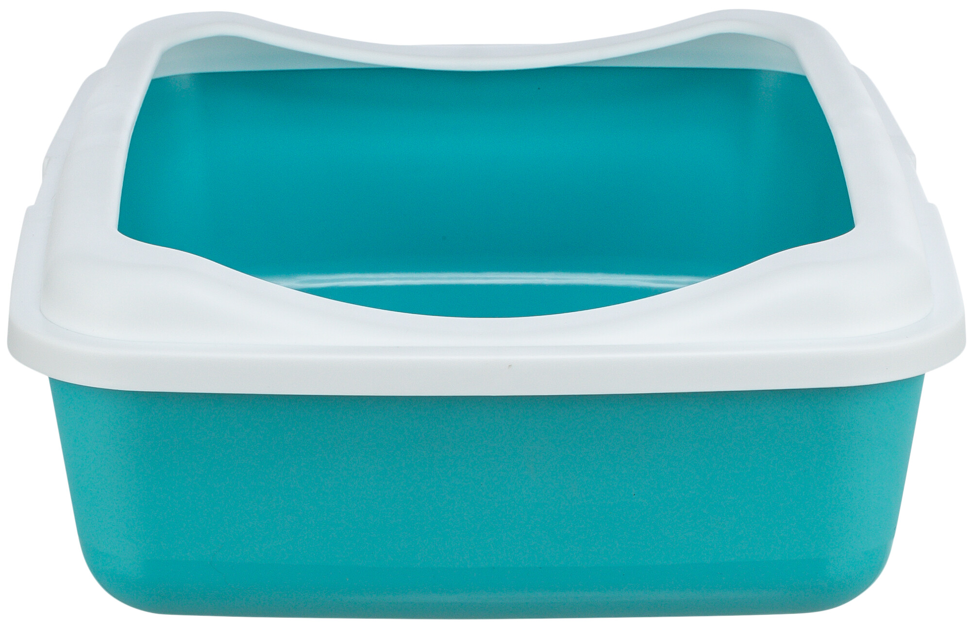 Katzentoilette Classic, mit Rand, recycelt, türkis/weiss 37×15×48cm Katzentoilette Classic, mit Rand, recycelt, türkis/weiss 37×15×48cm