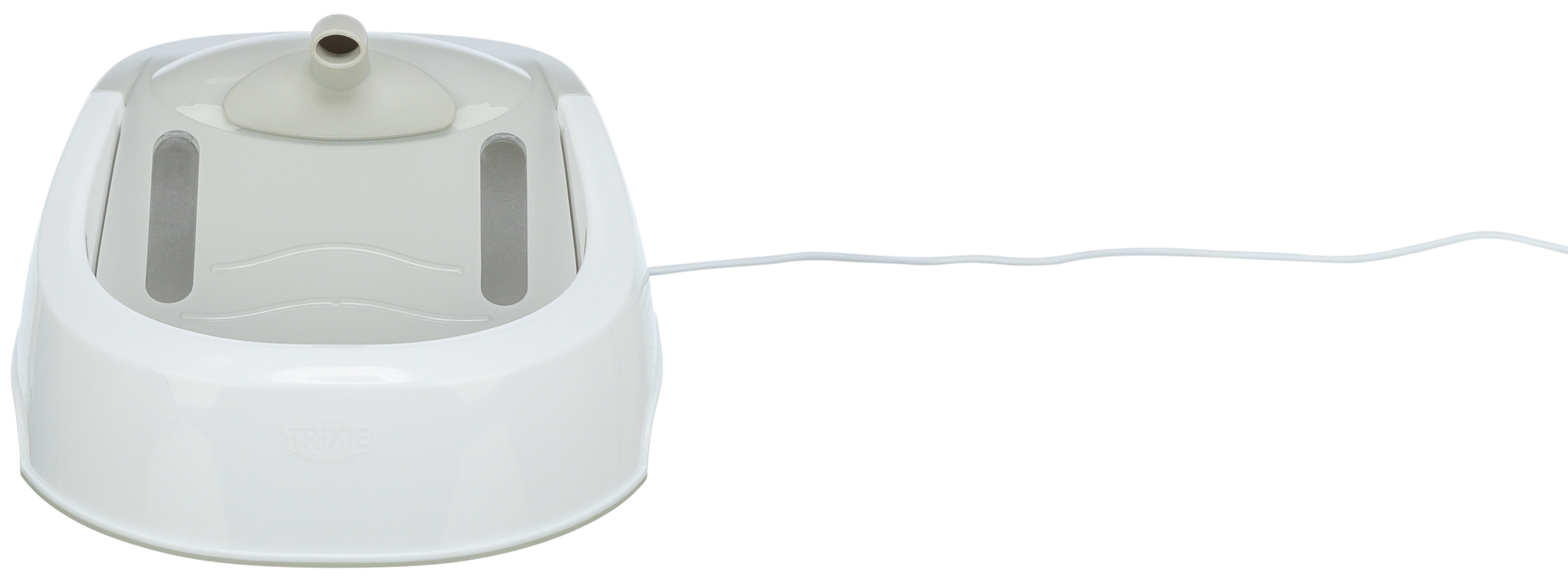 Trinkbrunnen Duo Stream, Kunststoff, weiss/grau 1 l/20×12×23cm Trinkbrunnen Duo Stream, Kunststoff, weiss/grau 1 l/20×12×23cm