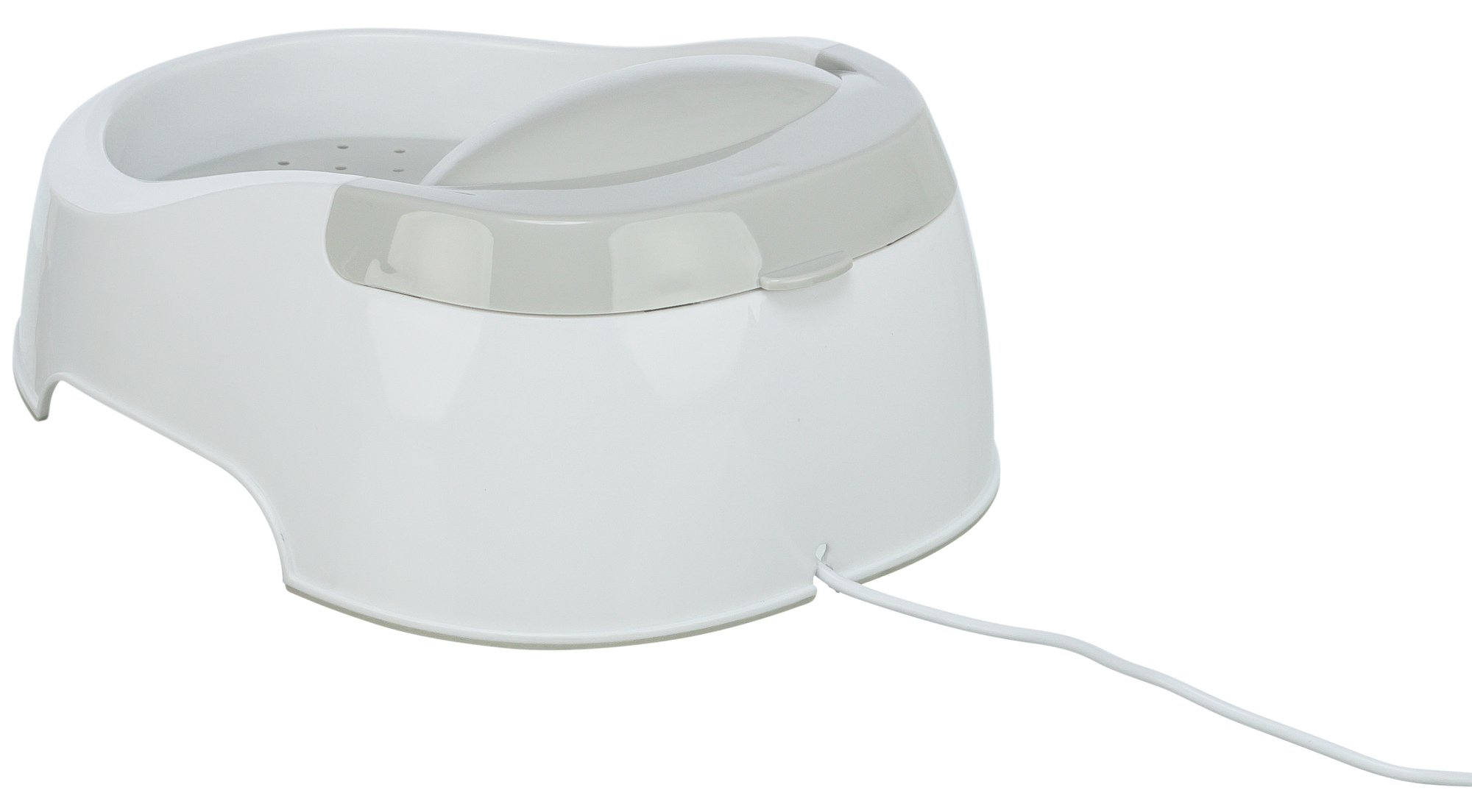 Trinkbrunnen Duo Stream, Kunststoff, weiss/grau 1 l/20×12×23cm Trinkbrunnen Duo Stream, Kunststoff, weiss/grau 1 l/20×12×23cm