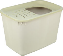 Katzentoilette Hop-In, 38 × 39 × 58 cm, grau/grün