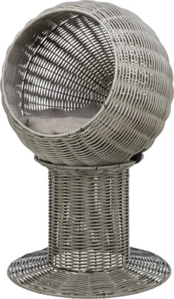 Höhle Amalia, Polyrattan, rund, ø 42 × 70 cm, grau