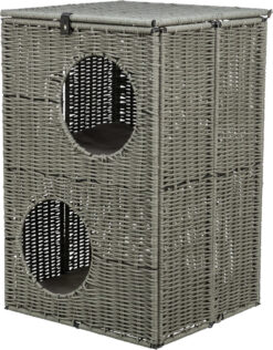 Höhle Amalia, 2 Etagen, Polyrattan, eckig, 37 × 57 × 35 cm,