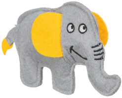 Alternative view of Éléphant, feutre, catnip, 15 cm
