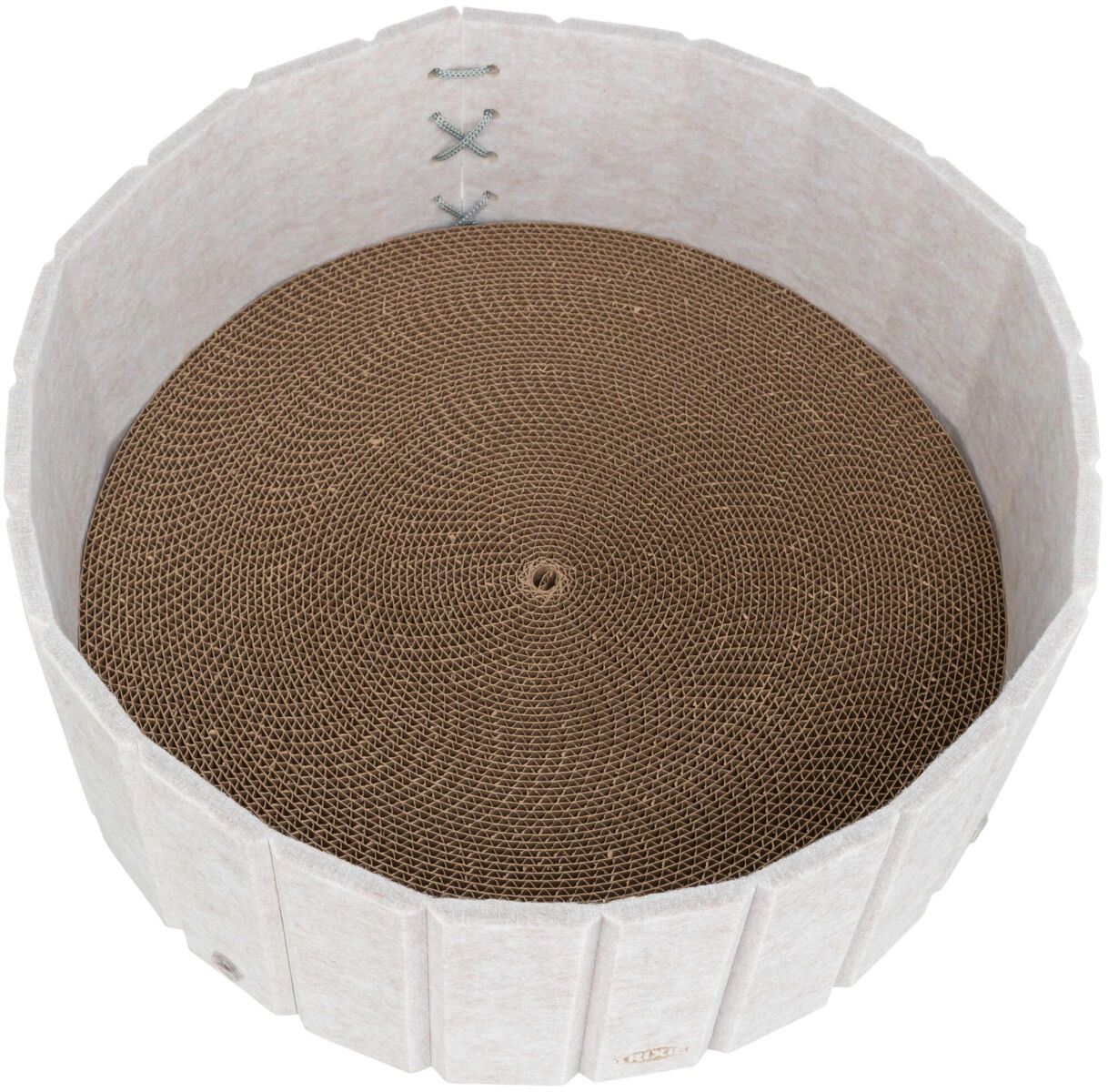 Griffoir avec bord en feutre / catnip, ø 38 × 16 cm, crème Griffoir avec bord en feutre / catnip, ø 38 × 16 cm, crème