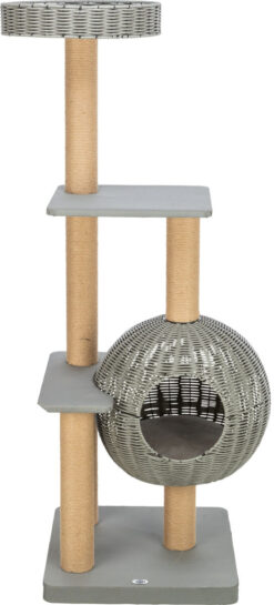 Arbre à chat d'extérieur Amalia, grand, 143 cm, gris