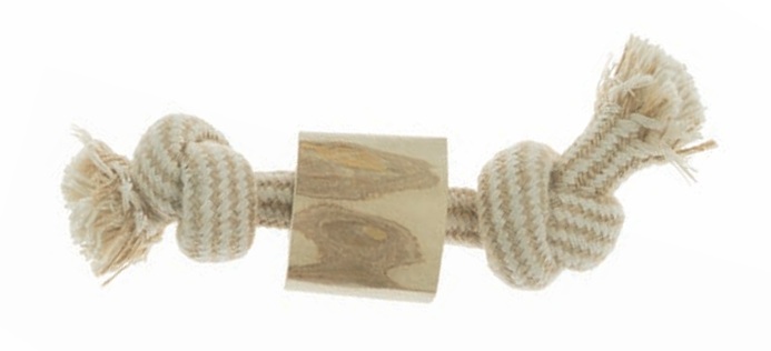 Seil mit zwei Knoten und Kaffeeholz, 50gr., nature/beige 24cm Seil mit zwei Knoten und Kaffeeholz, 50gr., nature/beige 24cm