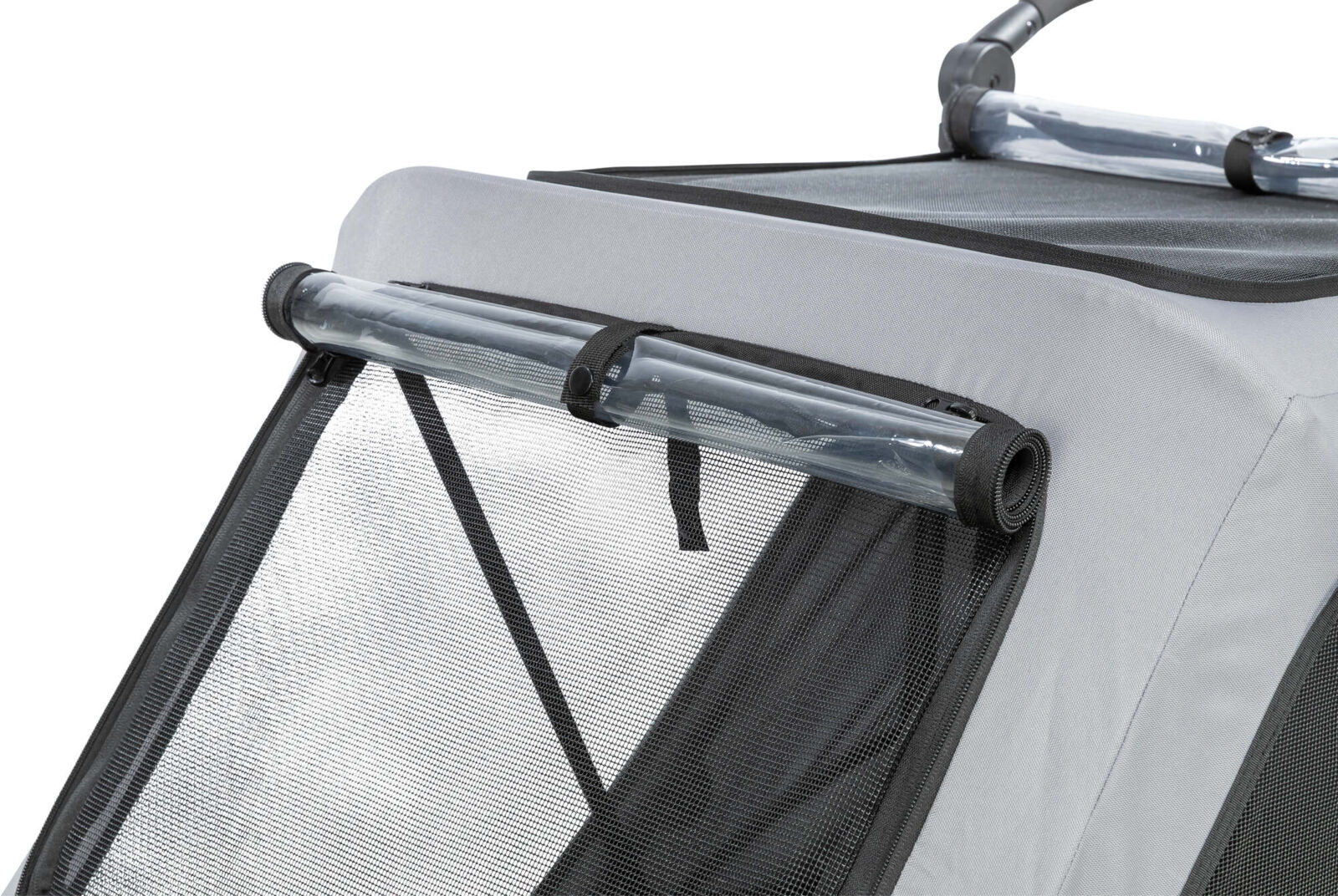 Fahrrad-Anhänger, Schnell-Falt-Funktion, XL: 87,5×97×93/150cm, grau Fahrrad-Anhänger, Schnell-Falt-Funktion, XL: 87,5×97×93/150cm, grau