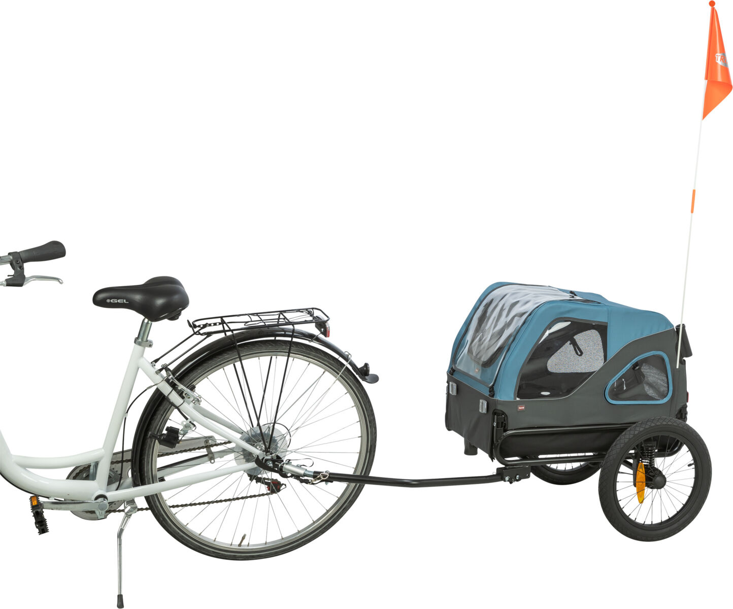 Fahrrad-Anhänger, blau/grau S: 70×88×88/131cm Fahrrad-Anhänger, blau/grau S: 70×88×88/131cm
