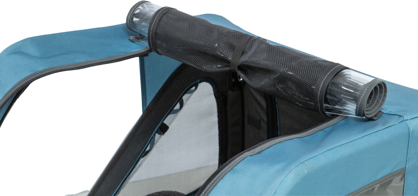 Fahrrad-Anhänger, blau/grau S: 70×88×88/131cm Fahrrad-Anhänger, blau/grau S: 70×88×88/131cm