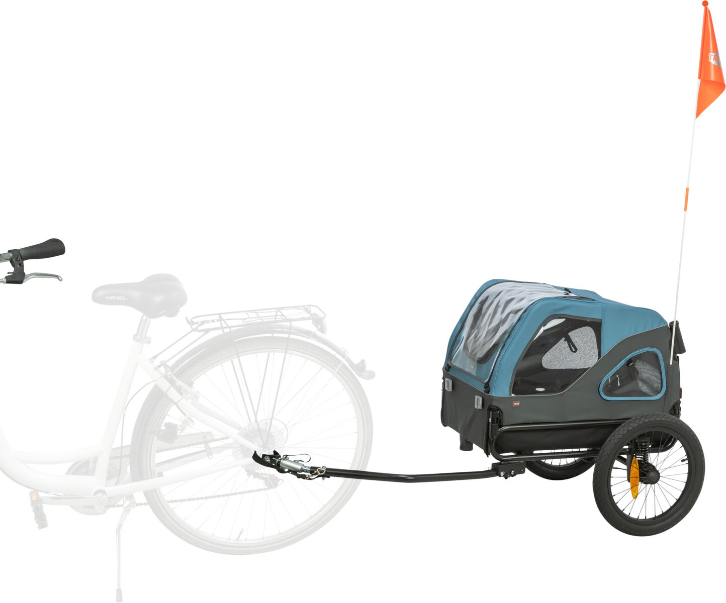 Fahrrad-Anhänger, blau/grau S: 70×88×88/131cm Fahrrad-Anhänger, blau/grau S: 70×88×88/131cm
