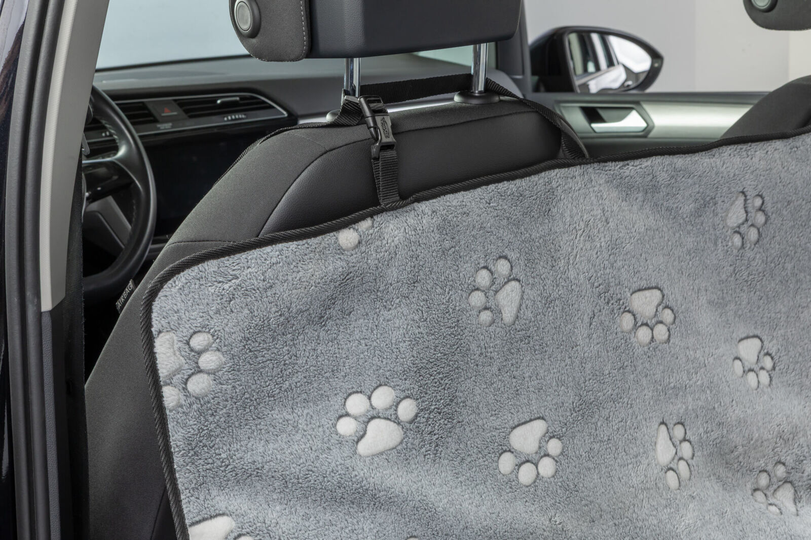 Couverture pour sièges de voiture, 1,4×1,45 m, gris/noir Couverture pour sièges de voiture, 1,4×1,45 m, gris/noir