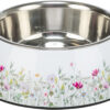 Gamelle en acier inoxydable motif fleurs, 0,2 l/ø 14cm, blan