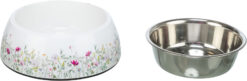 Alternative view of Gamelle en acier inoxydable motif fleurs, 0,45 l/ø 18cm, bla