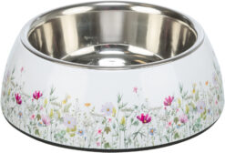 Gamelle en acier inoxydable motif fleurs, 0,45 l/ø 18cm, bla