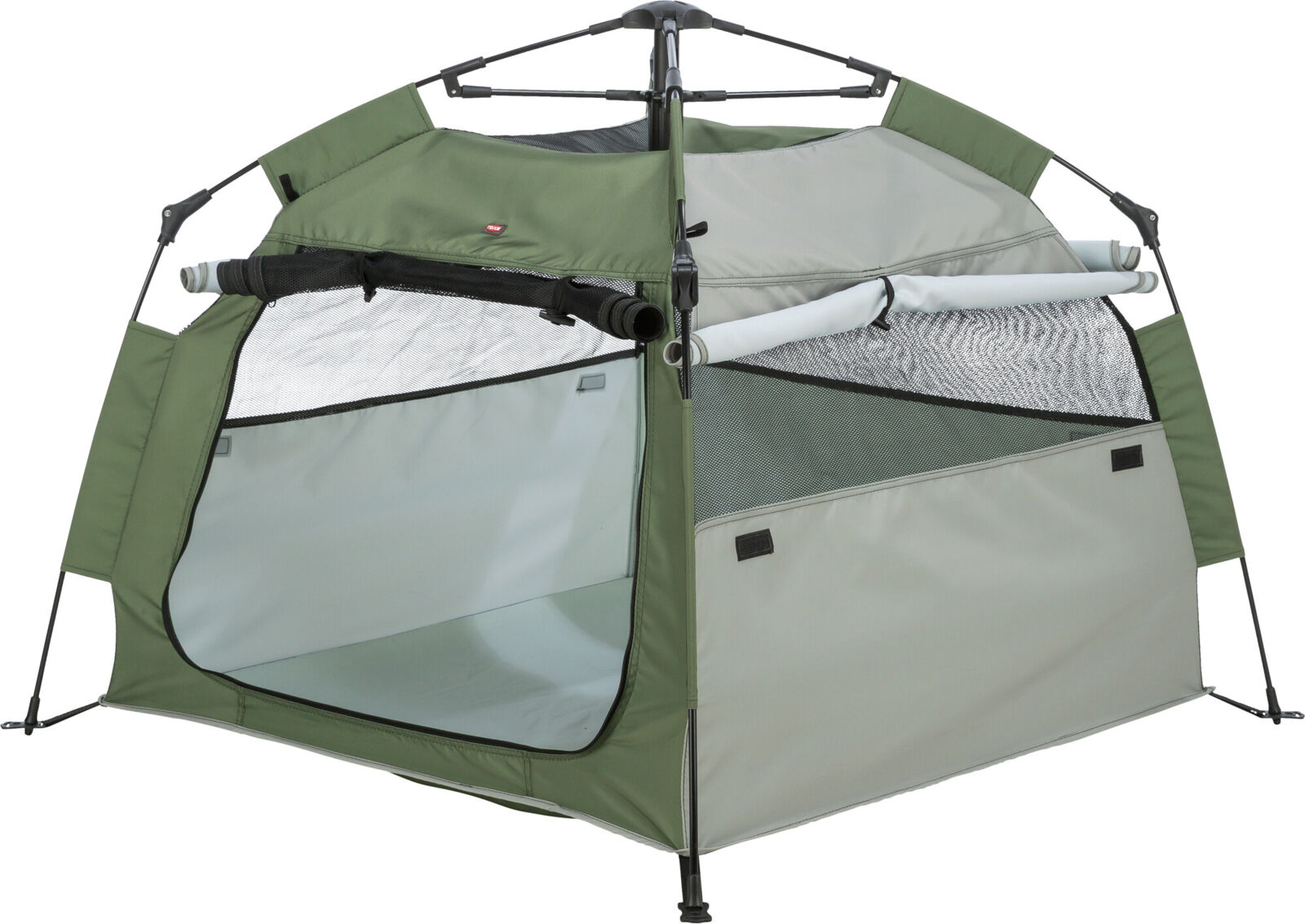 Pop-up tente pour chiens, 100×80×100cm, vert olive/beige Pop-up tente pour chiens, 100×80×100cm, vert olive/beige